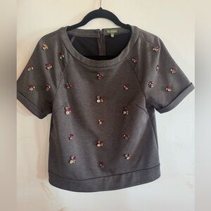 The Letter Anthro Women’s S Sequined Beaded Blouse Career Concert Unique Party